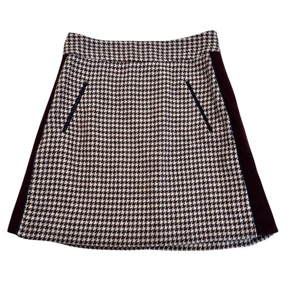 Zara Houndstooth Clueless Schoolgirl Wool Mini Skirt XS - Picture 9 of 10